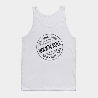 100% Rock 'n' Roll Stamp (Black) Tank Top